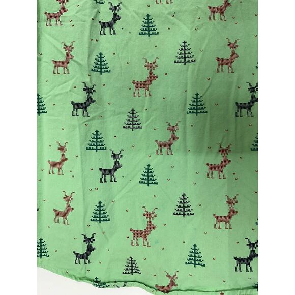 Jogal Mens Shirt Size XL Long Sleeve Button Up Green Holiday Christmas Party - Picture 10 of 11